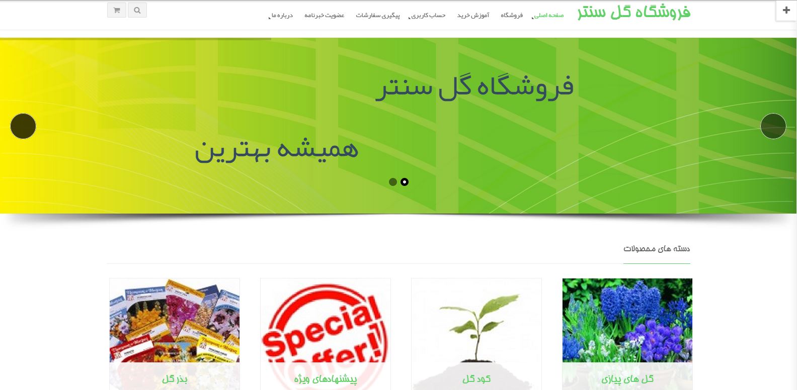 طراحی سایت فروشگاه گل ارومیه