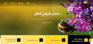 طراحی وب سایت فروشگاه عسل