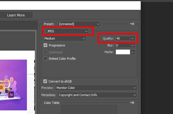 آموزش save for web در فتوشاپ