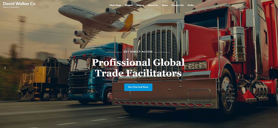 طراحی سایت صادرات و واردات خارجی