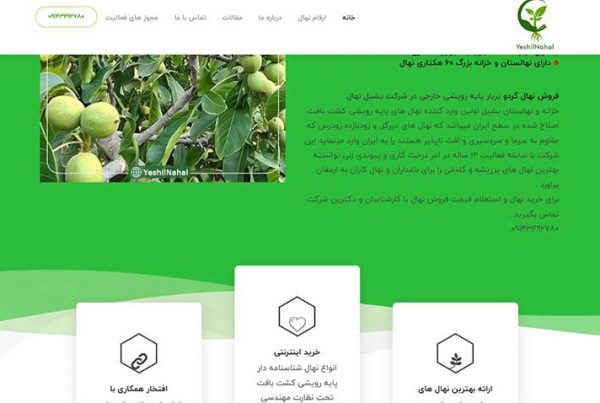 طراحی سایت نهالستان یشیل نهال