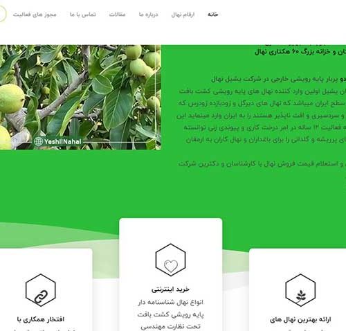 طراحی سایت نهالستان یشیل نهال