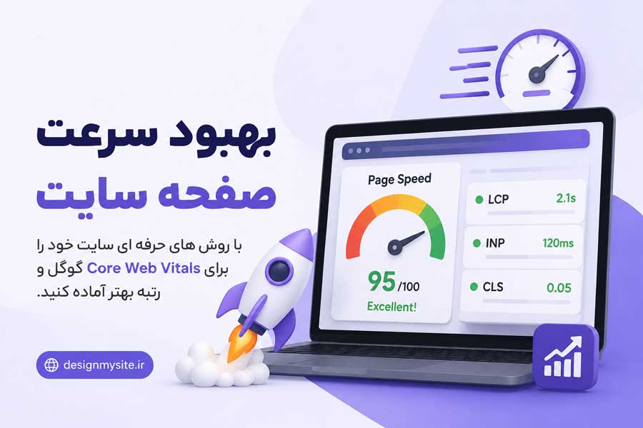 بهبود سرعت صفحه سایت برای Core Web Vitals گوگل توسط دیزاین مای سایت